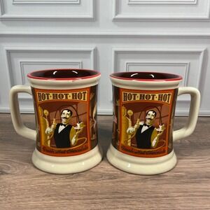 Warner Bros Polar Express Hot Hot Hot Mug Brown 12oz Hot Chocolate Set of 2